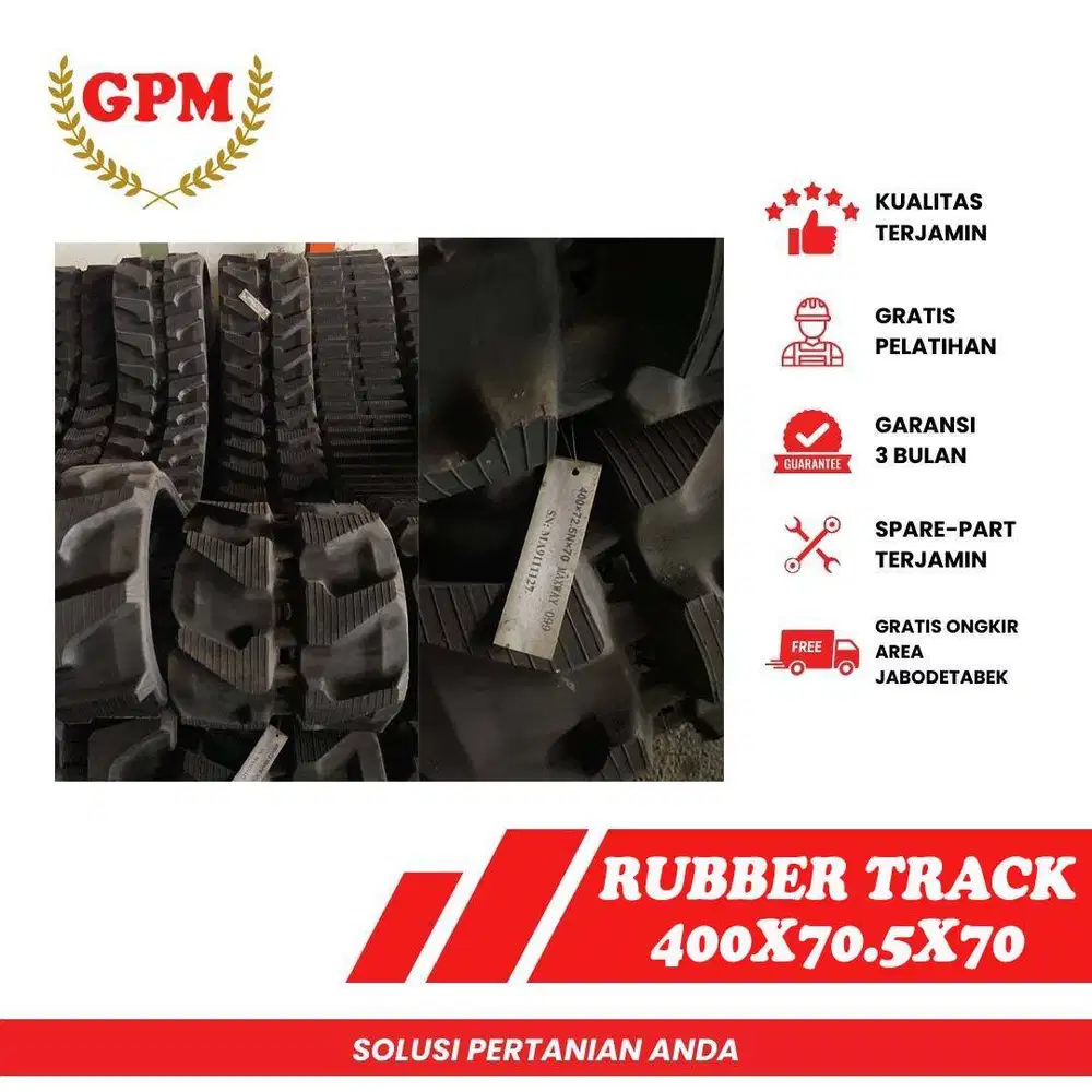Ban Rubber Track Exca Dumper Alat Berat 400x72.5x70