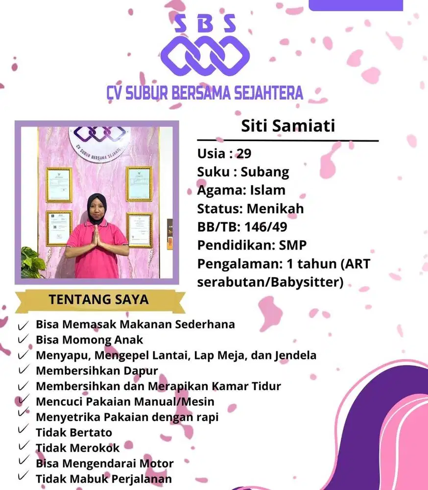 ART& Baby Sitter ( Menginap)