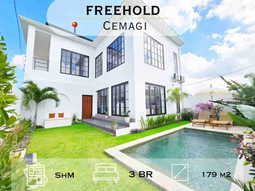 Modern 3 Bedroom Villa for Sale Near Seseh Beach – Freehold or 25-Year Leasehold