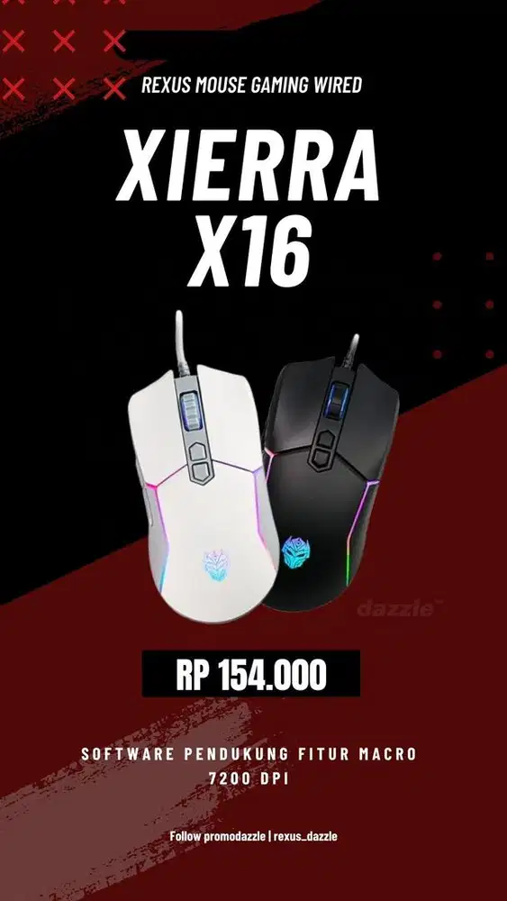 Mouse gaming rexus X16
