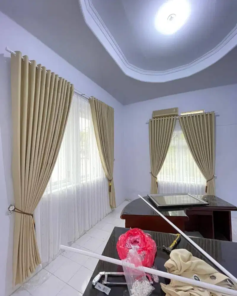 Cod Tirai Gorden Jendela Gordyn Mewah Hordeng Model Terbaru Murah