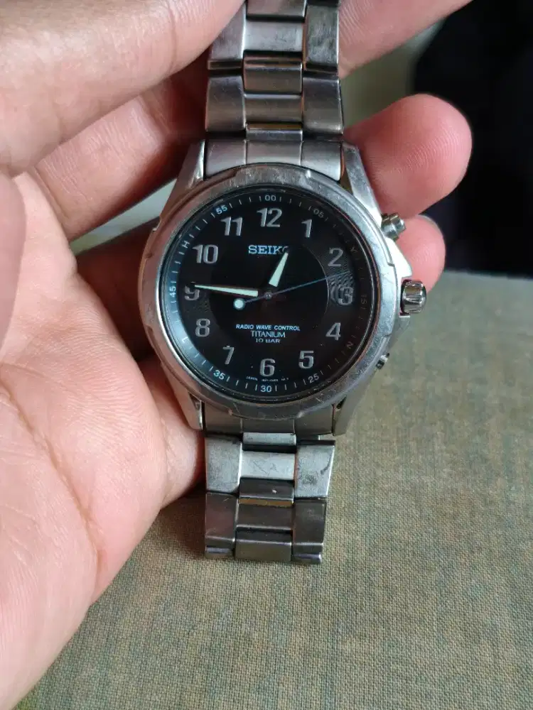 SEIKO 5B21-0AB0 TITANIUM RADIO WAVE CONTROL