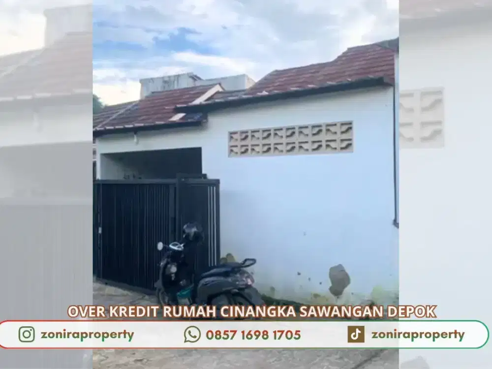 Rumah Cluster Take Over 49 Juta Cicilan Murah di Sawangan Depok dkt Akses Tol