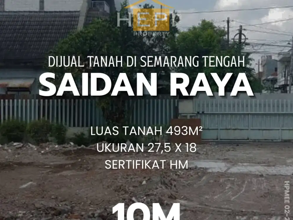 Dijual Tanah di Saidan Raya Semarang Tengah