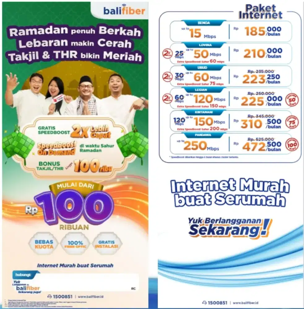 Sambut Hari Raya dengan WiFi Kencang! Promo Balifiber Bagi-Bagi THR.