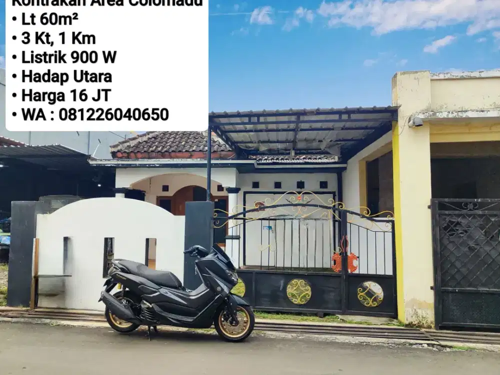 Sewa Rumah Area Fajar Indah Non Perumahan, Bisa Untuk Kantor