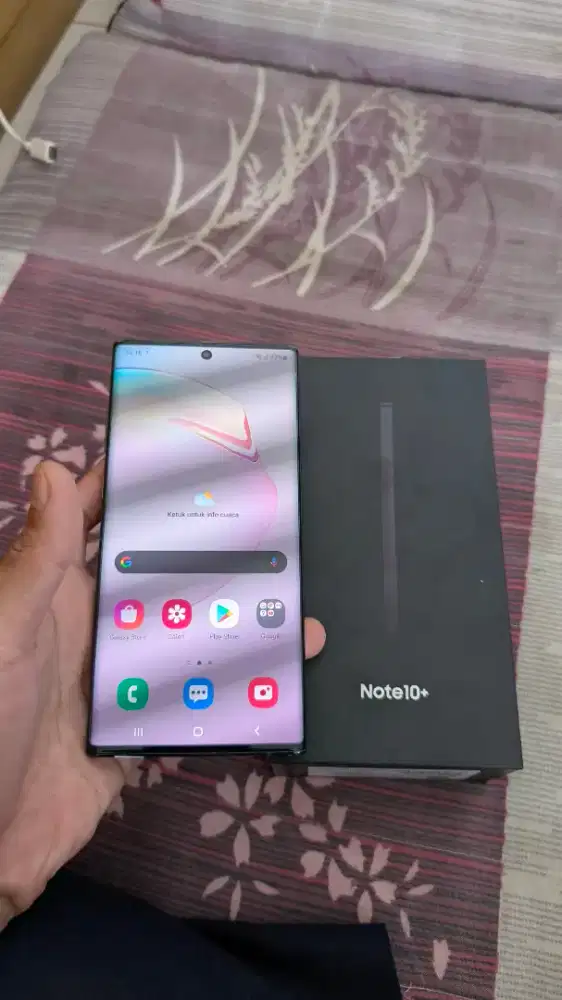 Samsung not 10 plus 12/256 warna hitam full set