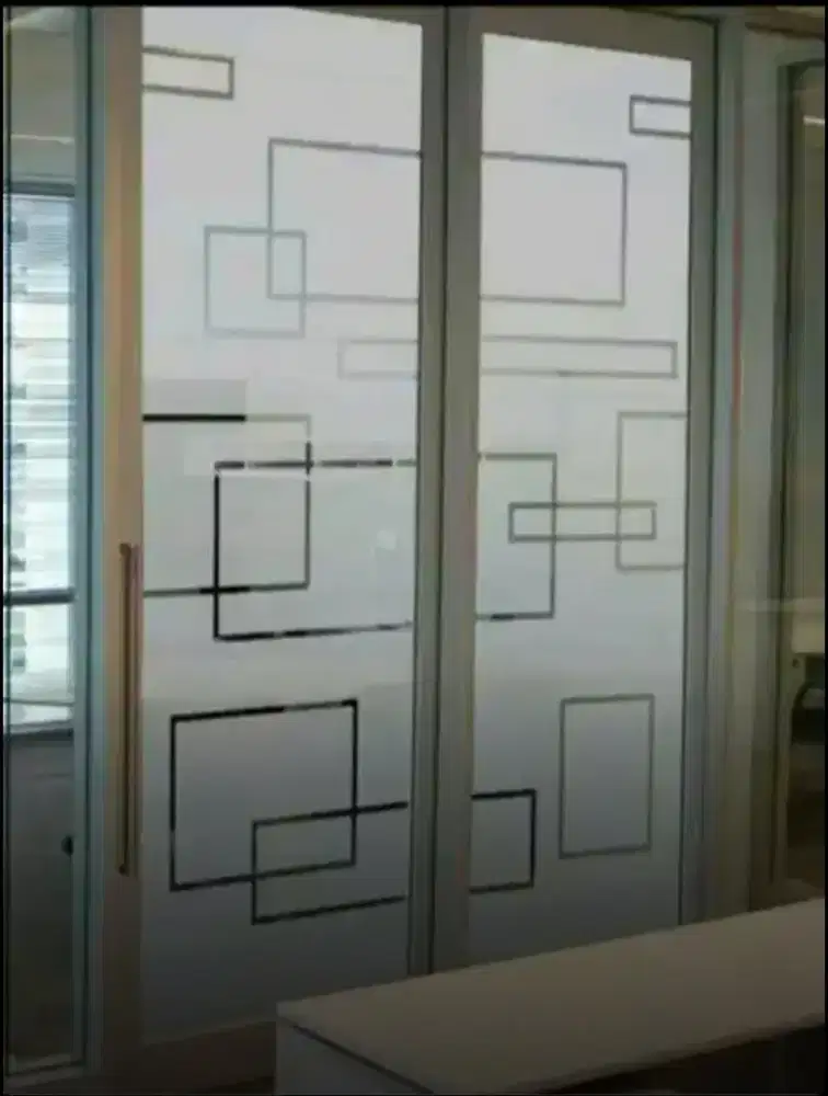 Suasana rumah dapat dirubah dg stiker Sanblas Cutting motif/kaca film