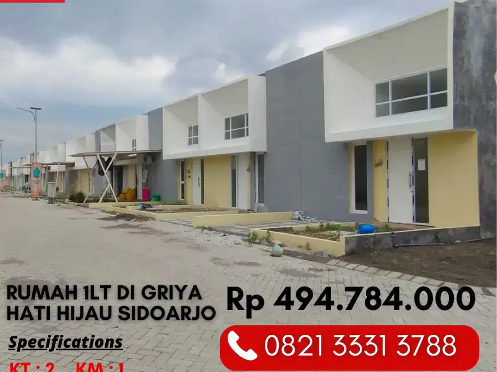 Dijual Rumah Tipe 36 Siap Huni 400 JUTAAN 600m dari Jalan Provinsi di Candi Sidoarjo