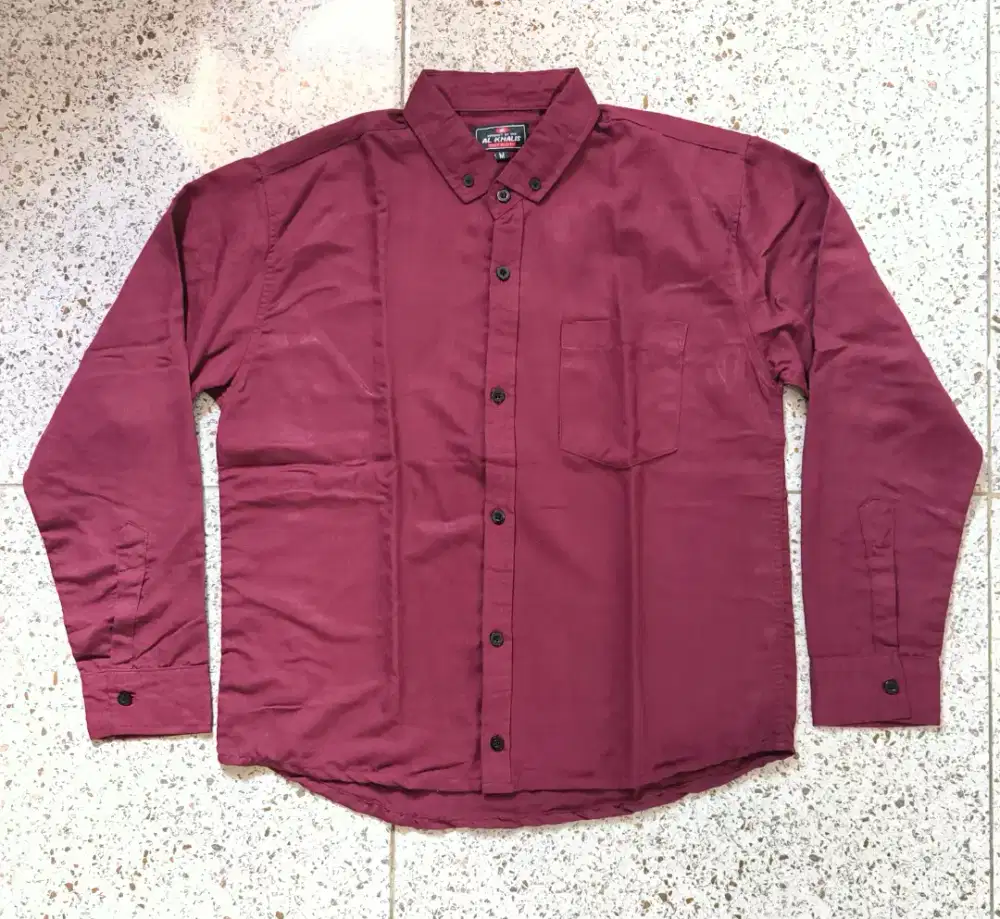 Kemeja Panjang Marun