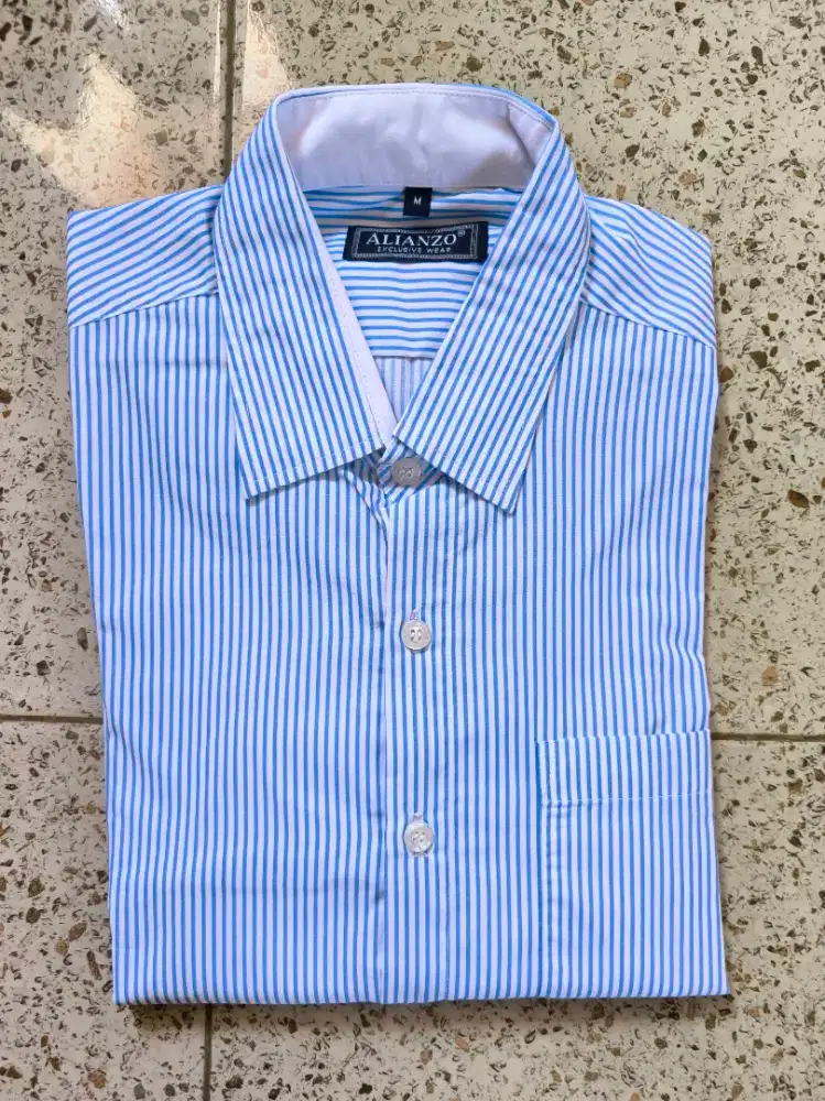 Kemeja Stripe Biru Muda