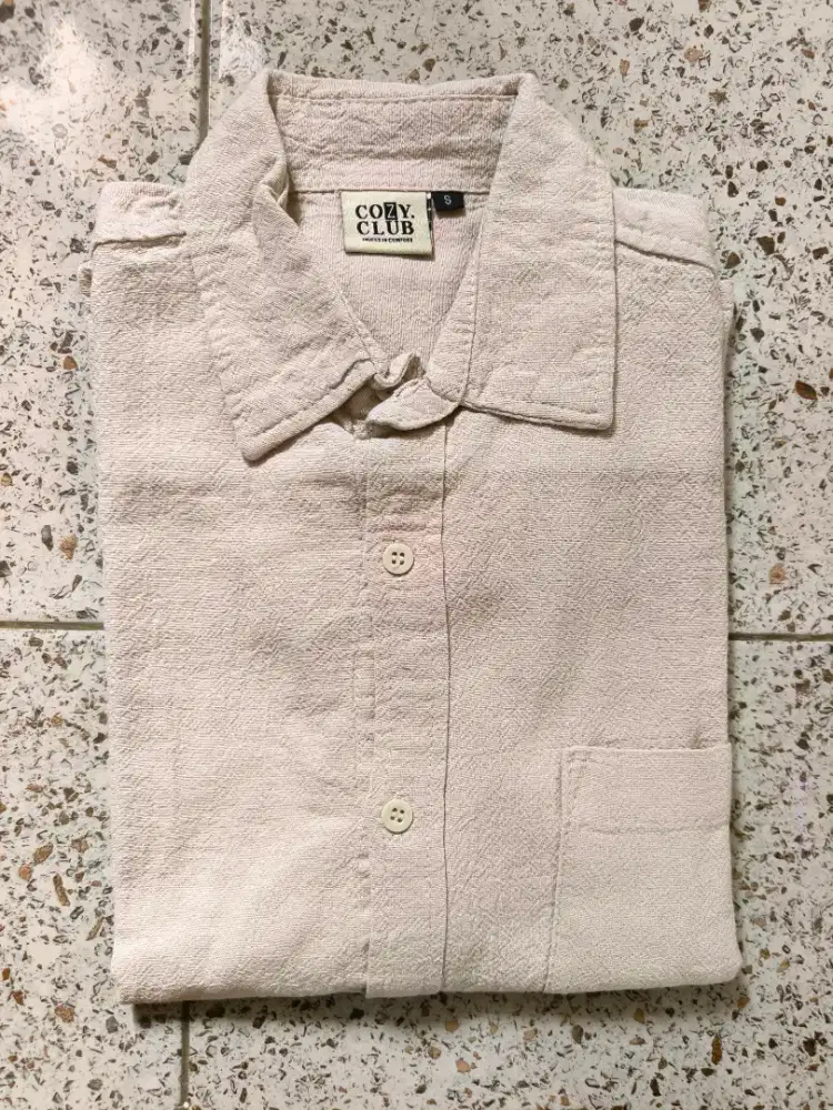 Kemeja Linen Cream