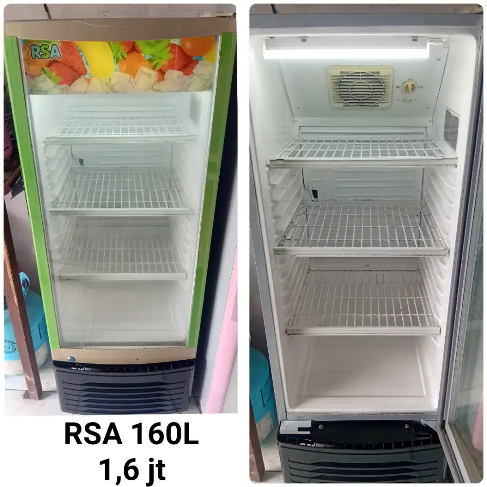 Showcase bekas bergaransi,harga dan merk di foto