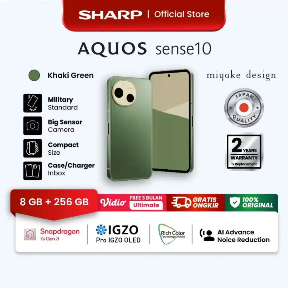 SENSE 10 HP JEPANG RESMI INDONESIA