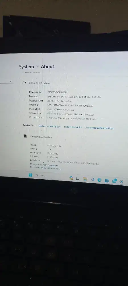 Laptop- HP GERHCPH- Ram 4GB- 14 ck0xxx