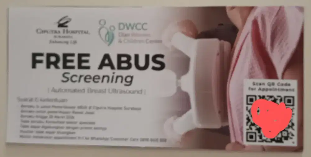 VOUCHER DARI CIPUTRA HOSPITAL FREE ABUS SCREENING