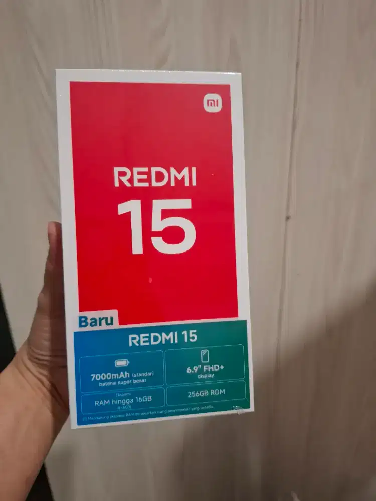 Kondisi New Redmi 15 Ram 8+8,  Rom 256