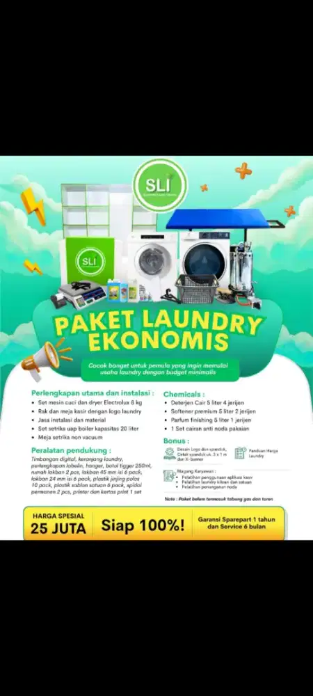 Menjual dryer dan washer dan perlengkapan laoundry