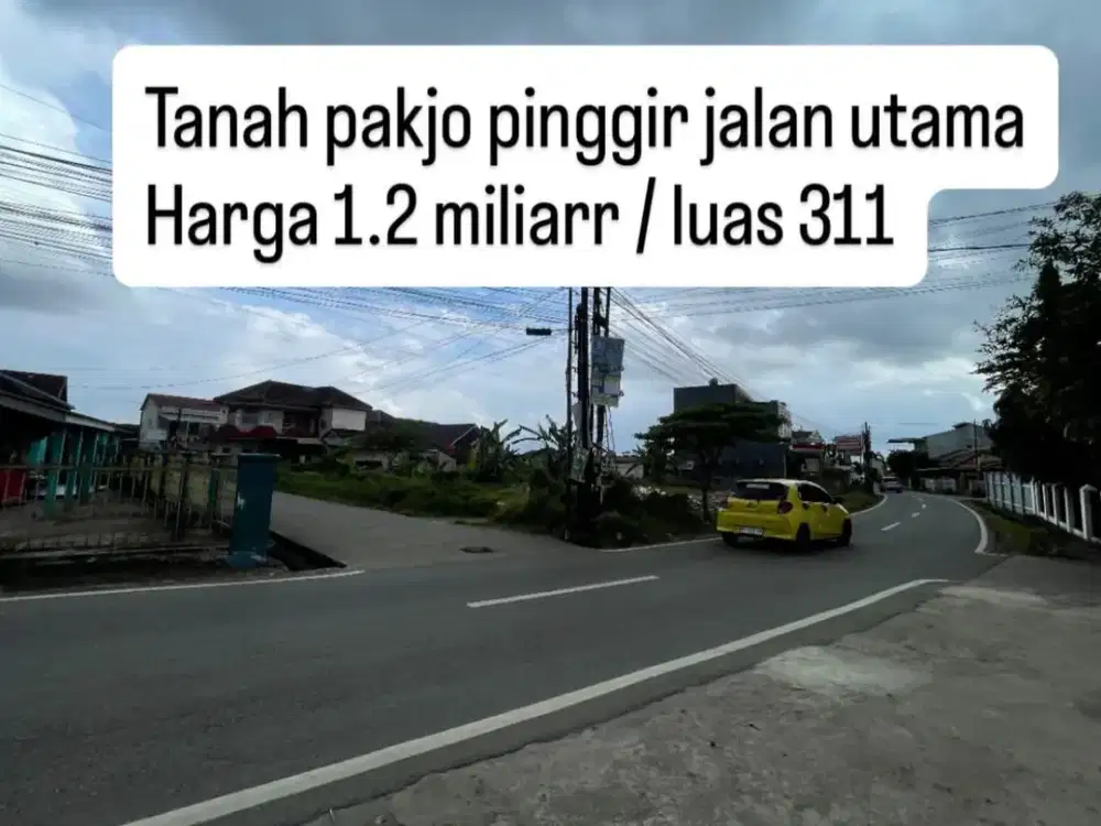 dijual tanah pakjo palembang pinggir jalan aspal