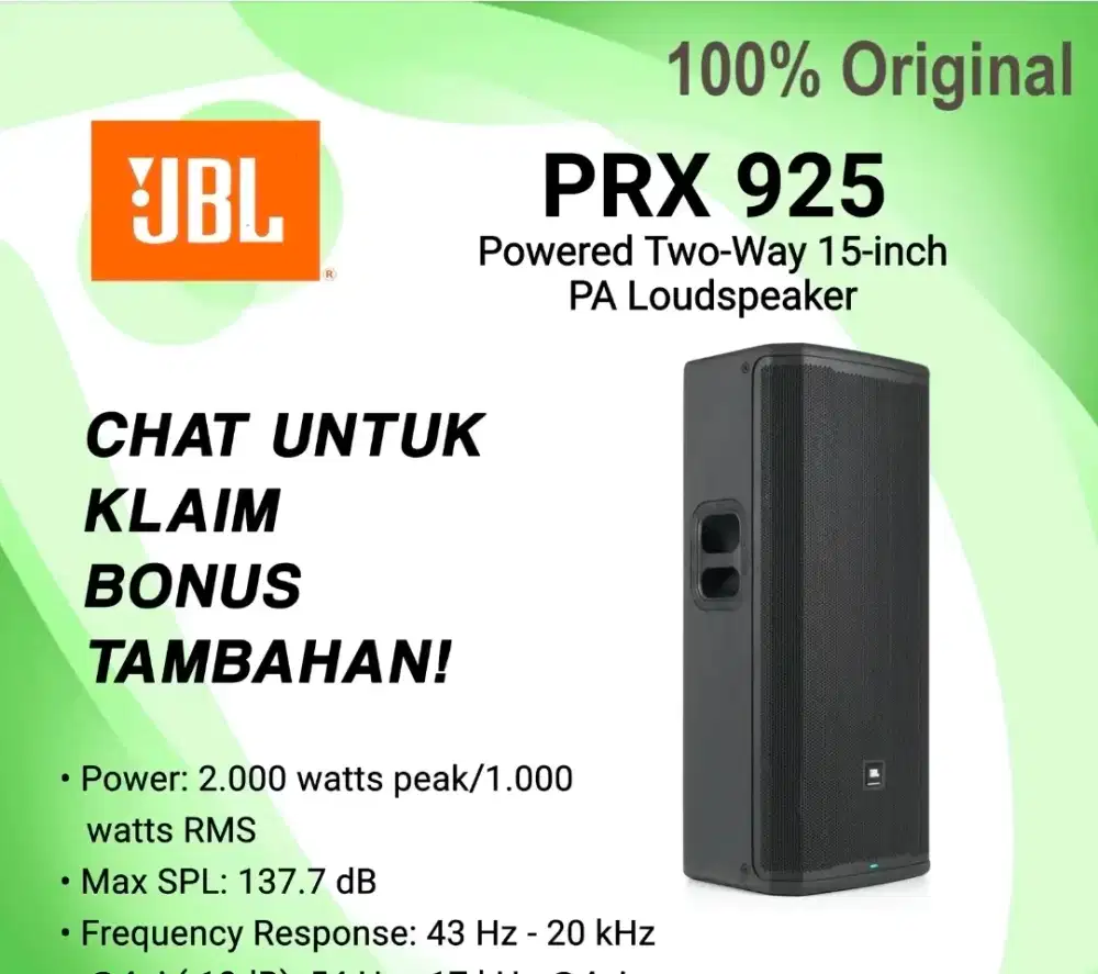 Speaker aktif JBL PRX925 PRX 925 dobel 15 2000 watt original resmi