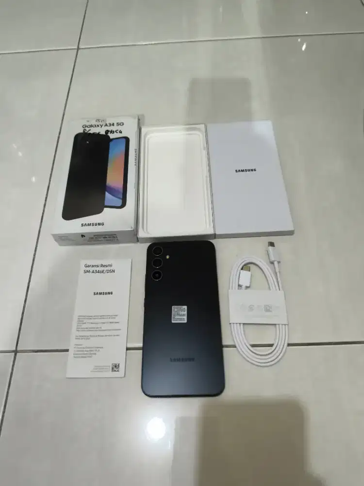 Samsung A34 8/256 hitam mulus sein