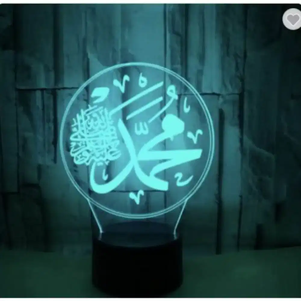 Lampu Hias LED 3D Acrylic Transparan Kaca Bening