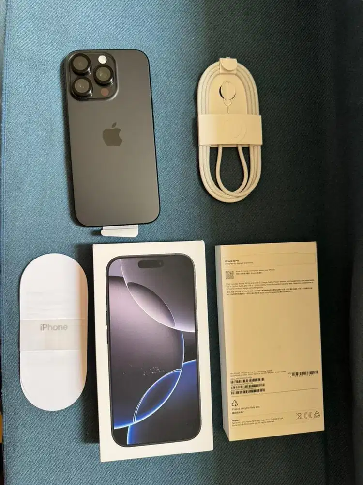 Iphone 16 pro black titanium 512GB mulus 99% no cacat