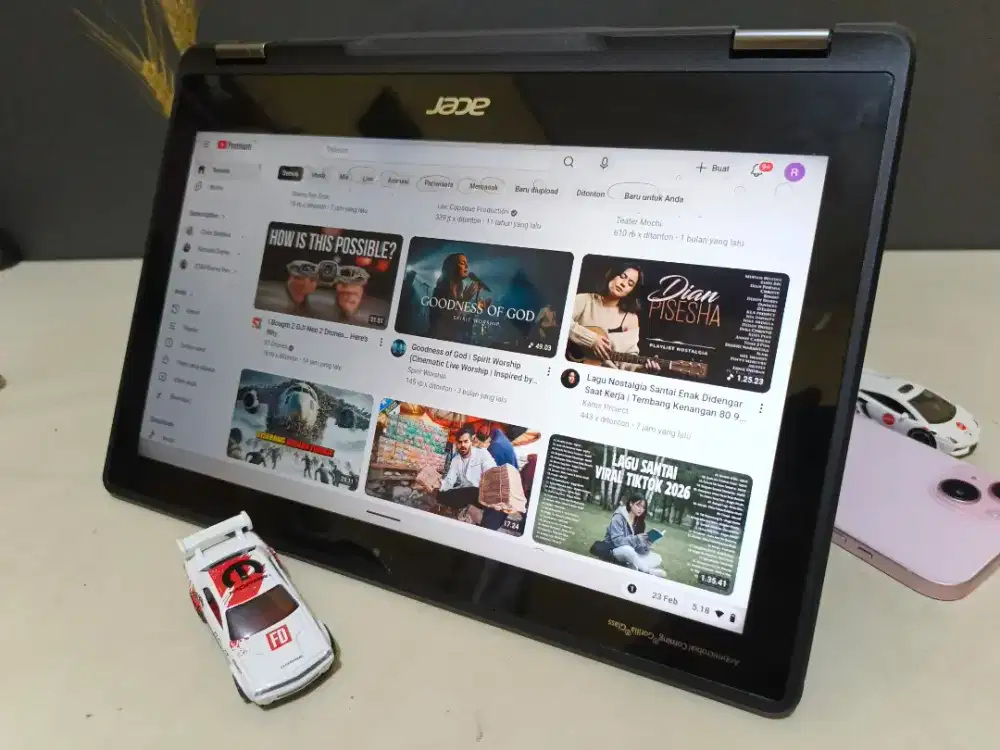 Laptop Acer 2in1 Touchscreen Bisa Jadi Tablet Ada Playstore Bisa Game