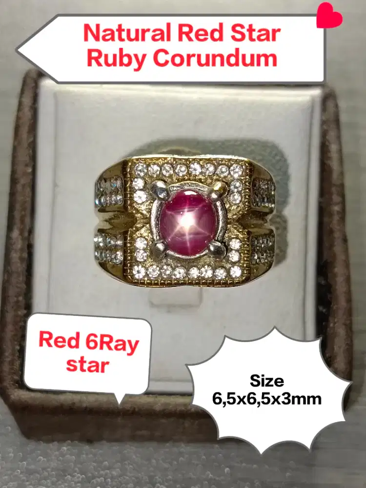 Natural Star Ruby corundum