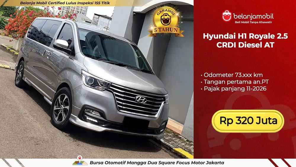 [ GARANSI 5TH ] Hyundai H1 H 1 H-1 Royale 2.5 CRDI AT Abu 2019/2020