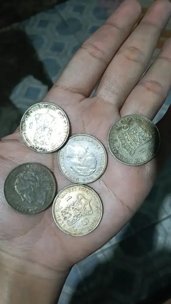 Koin perak Netherlands 1 G