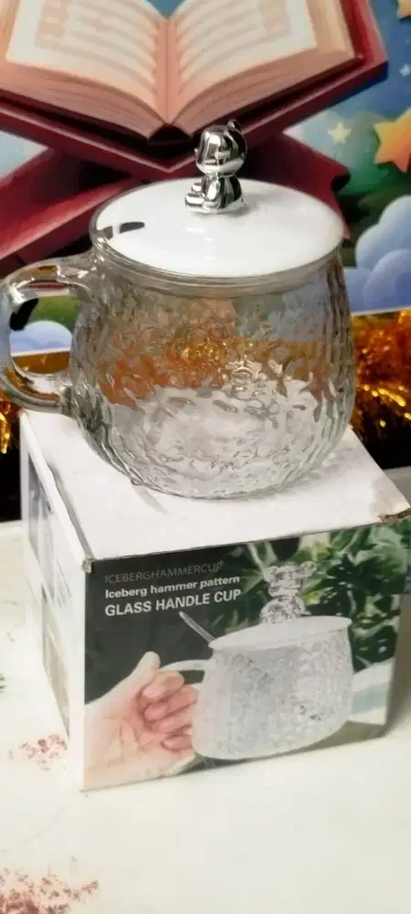 GLASS HANDLE CUP Kaca Bening
