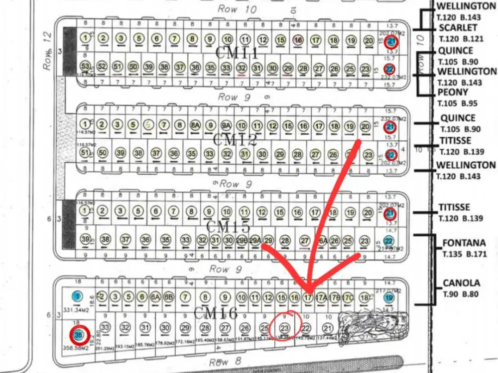 Tanah Bentuk Kotak di Greenlake Citraland Barang Langkah Murah
