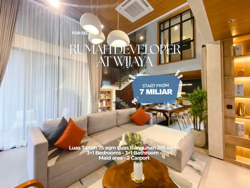 Dijual Rumah Brand New Nivara Resort Townhouse At Wijaya 3 BR Lokasi Jl Wijaya Jakarta Selatan