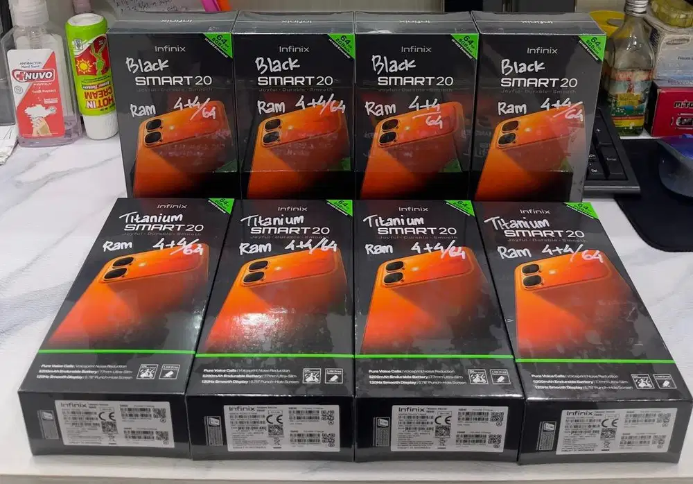 Baru...Infinix Smart 20 Ram 4+4/64 Grs Resmi (Blue,Black,Silver,Orange