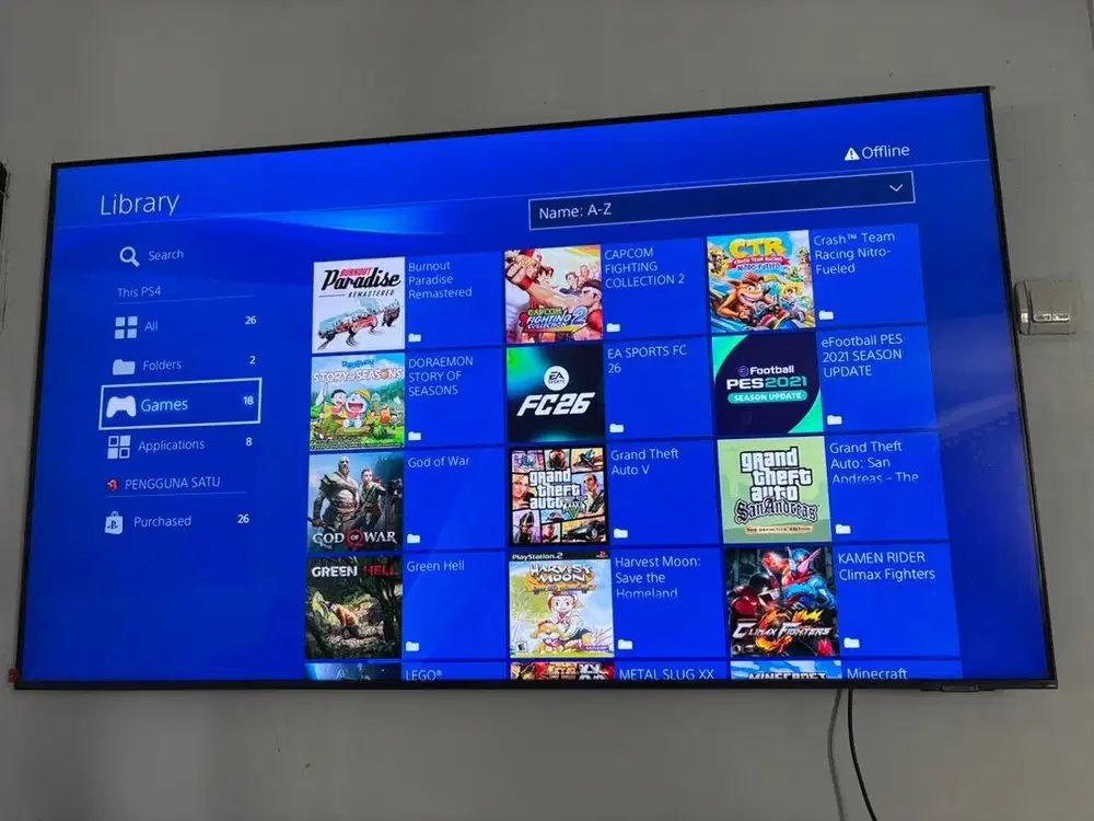 Playstation 4 Jetblack H.EN 2 stik Full Game PES GTA 5 dll ps 4 Murah