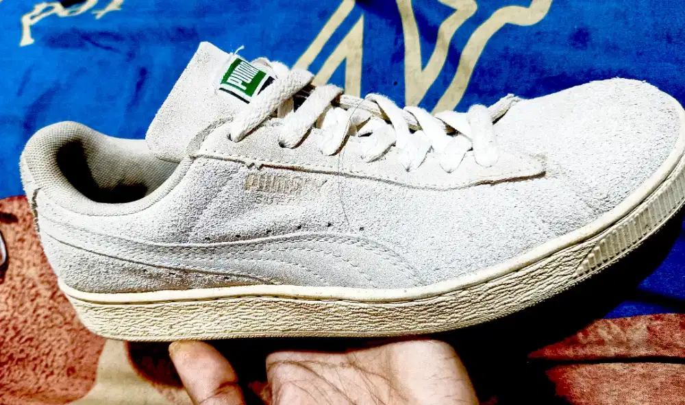 Sepatu Puma Suede Grey Sneakers ORI