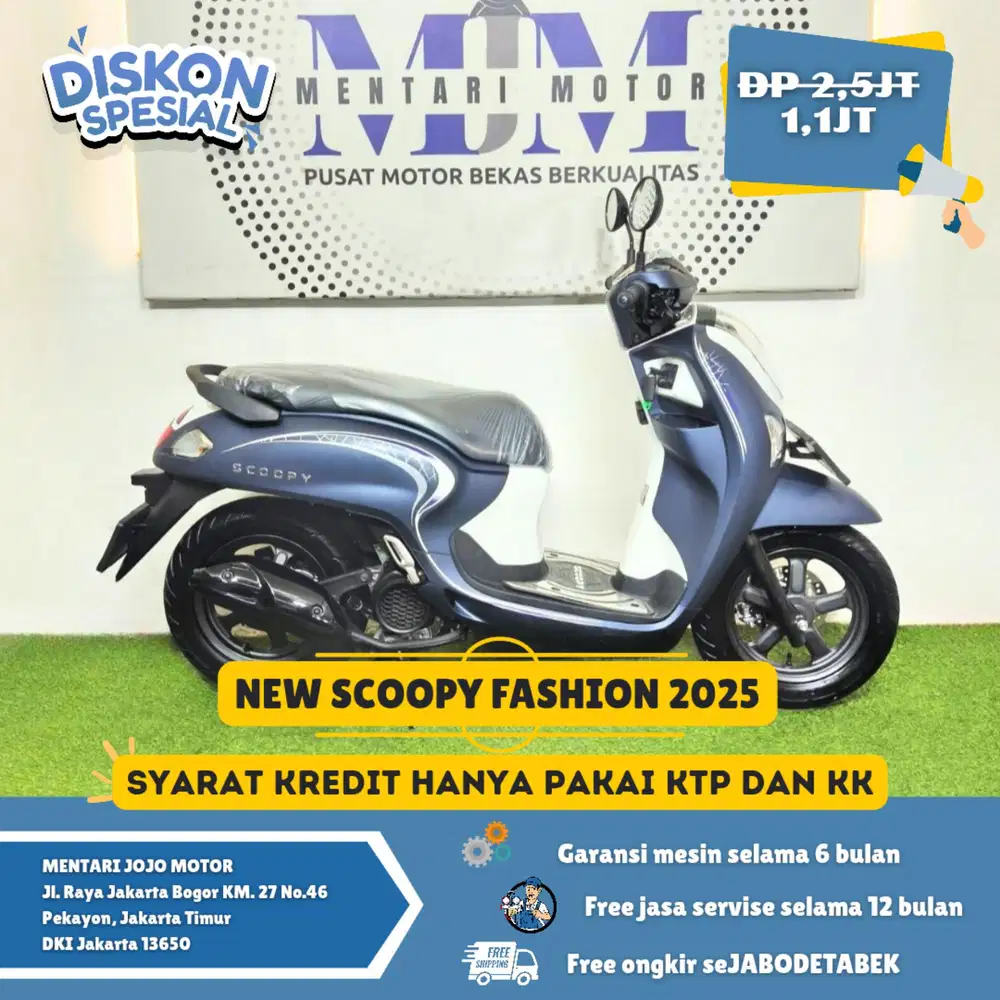 NEW SCOOPY FASHION 2025 KM 900 PERAK!! LIKE NEW CASH KREDIT