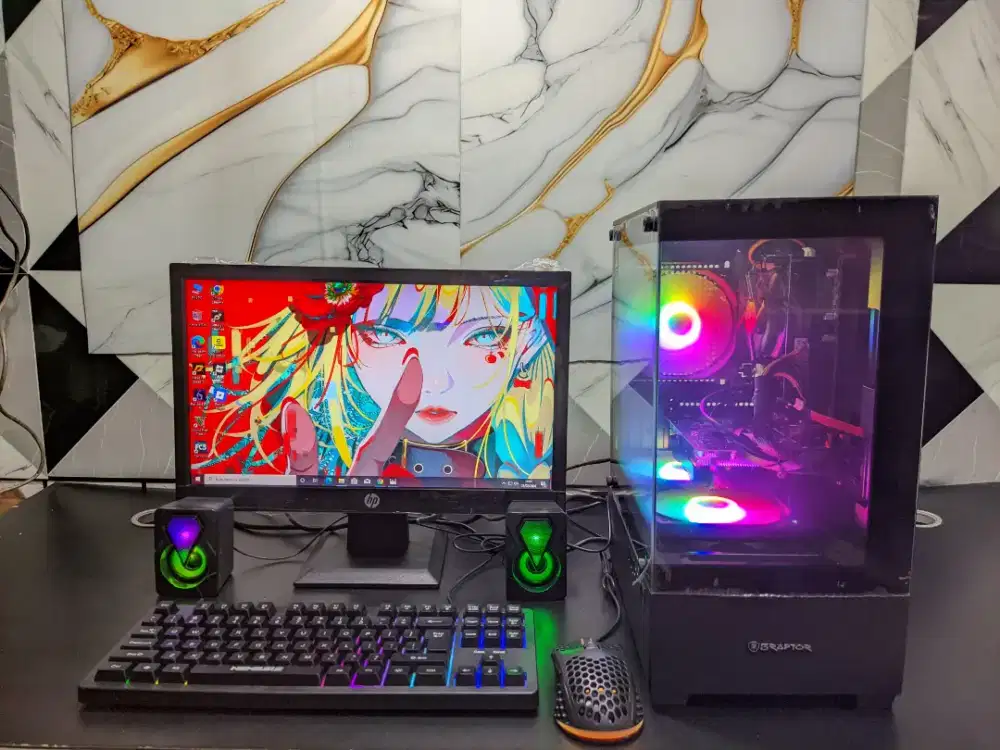 PC GAMING EDITING FULLSET CORE I7 RAM 16 GB SSD 256 GB AMD