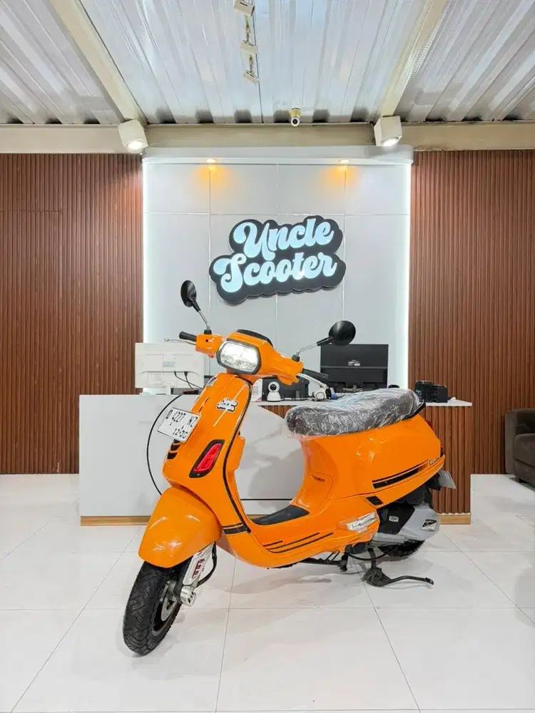 Vespa S125 Iget Tahun 2021 Facelift Orange Mulus