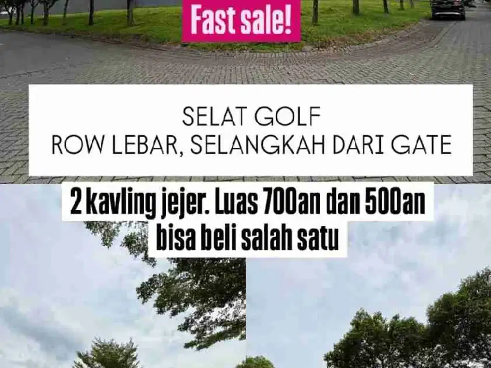 dijual tanah kavling selat golf citraland