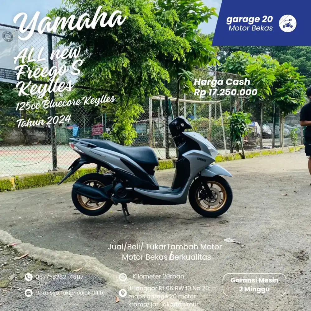Yamaha Freego New S Keylles 125cc Bluecore Tahun 2024 Pajak Off