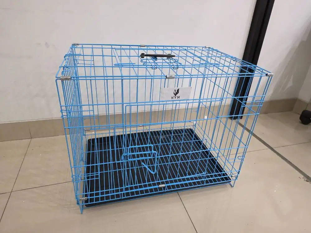 Kandang Anjing Kucing Kelinci 60 x 42 x 48cm - Biru