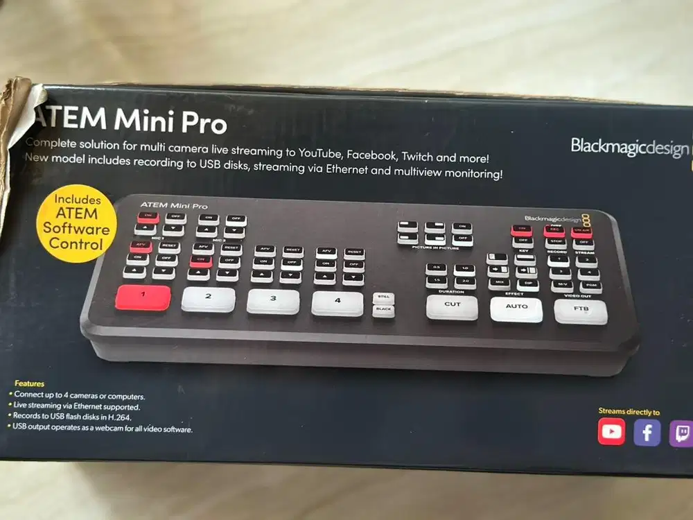 Blackmagic Design ATEM Mini Pro dan kamera sony