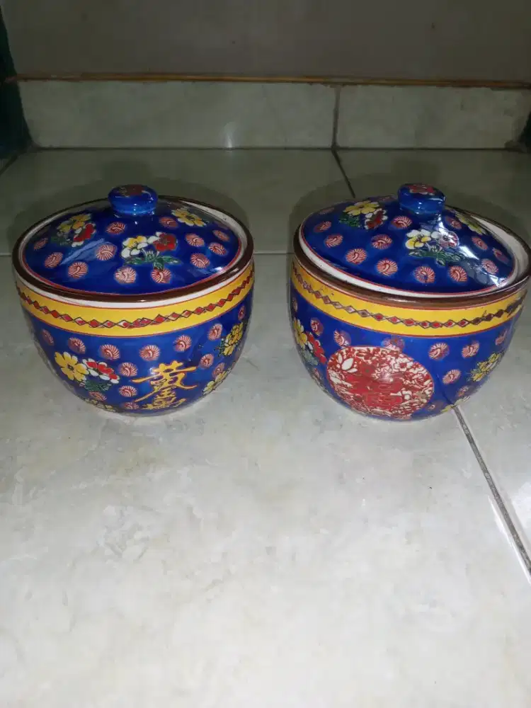 Antik mangkok China sepasang ada stempel bawah 2brg Rp.150rb