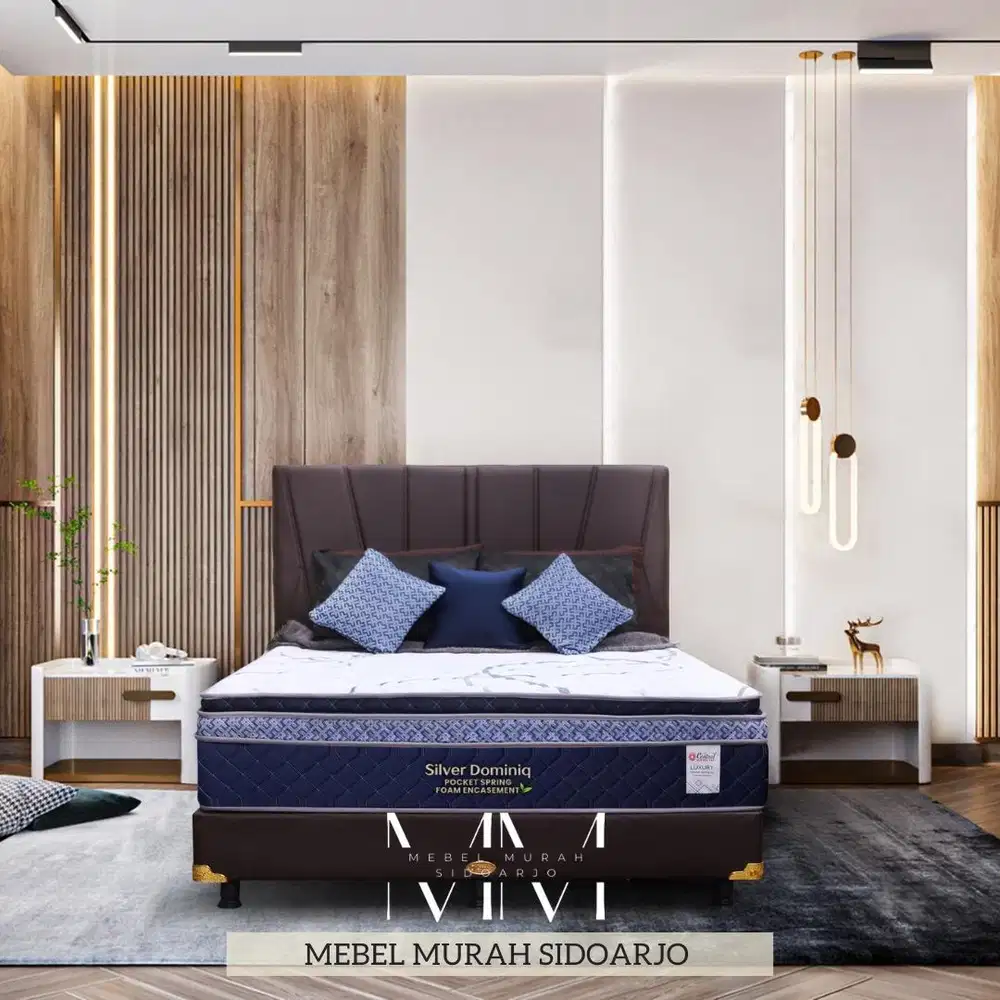 Kasur central silver dominiq 180x200cm pillow plus top pocket