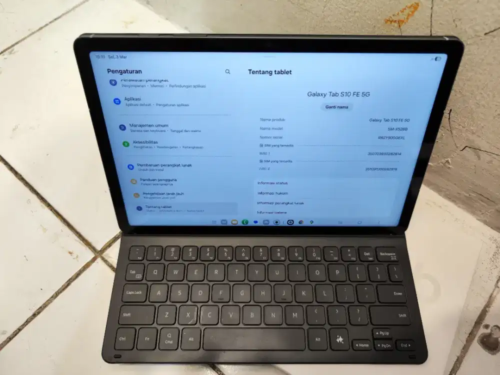 Samsung galaxy tab S10fe 5G 8/128 plus keyboard