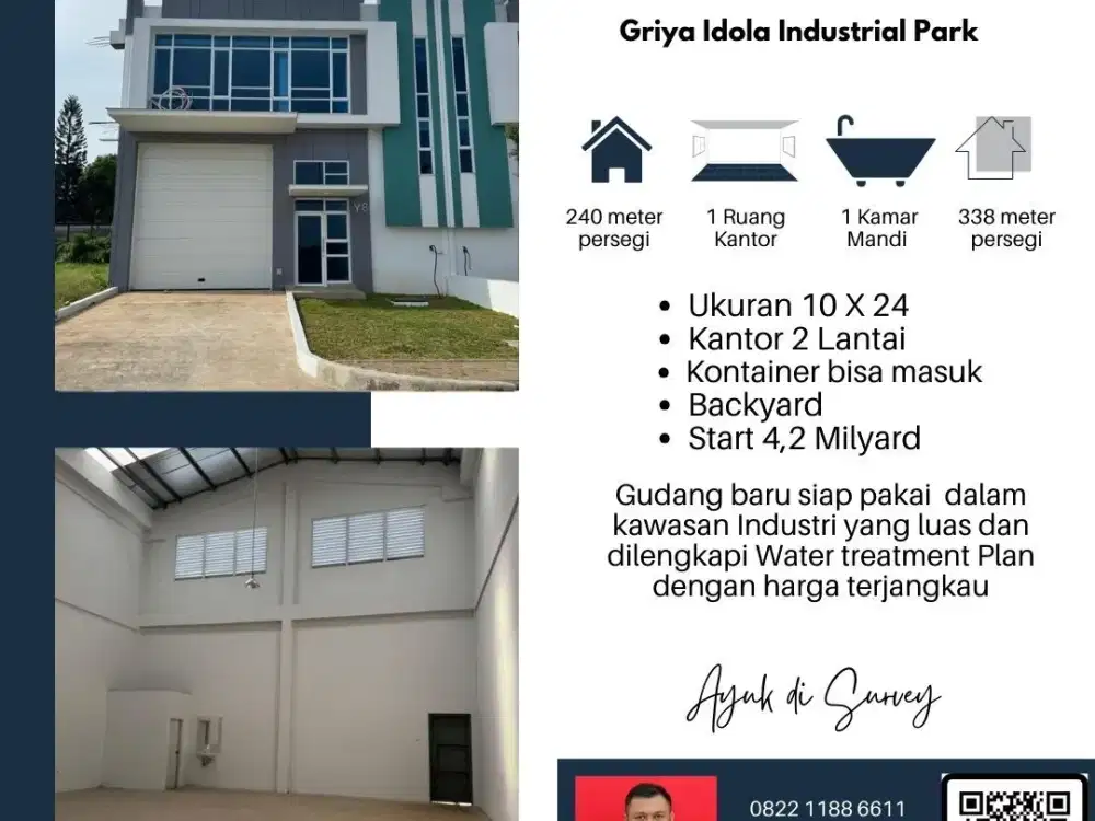 Gudang Baru Siap Pakai bisa Pabrik di Kawasan Industri Cikupa Tangerang