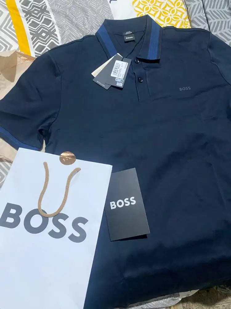 BOSS HUGO BOSS SlimFit Mercerized Navy Cotton XL
