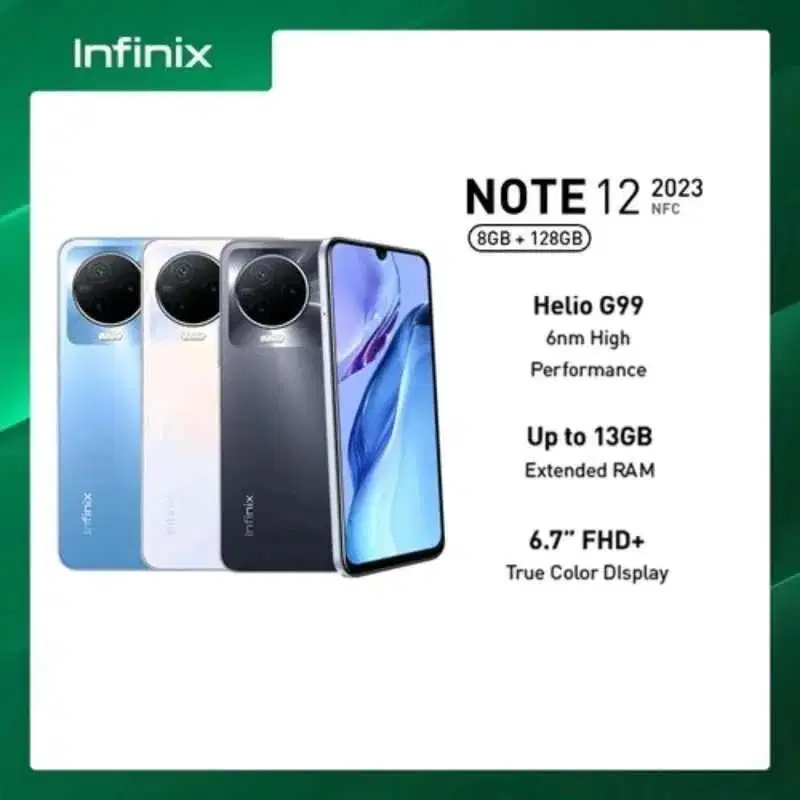 Hp Infinix Note 12 2023 8/128gb Fullset Ori not redmi oppo vivo